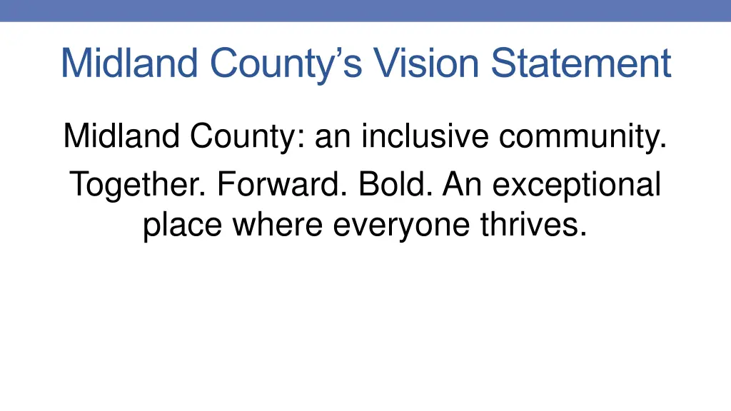 midland county s vision statement