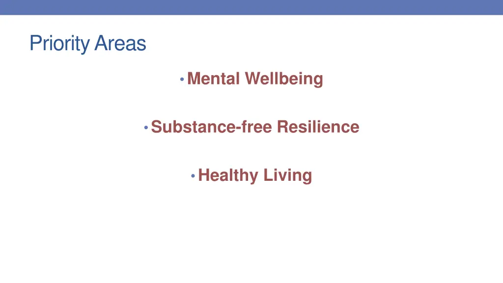priority areas