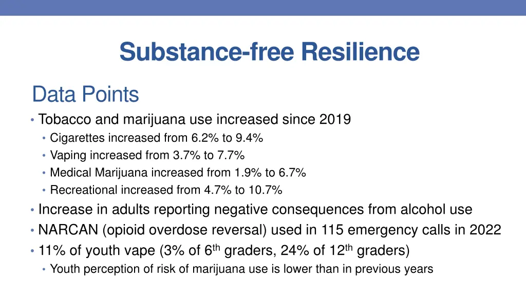 substance free resilience
