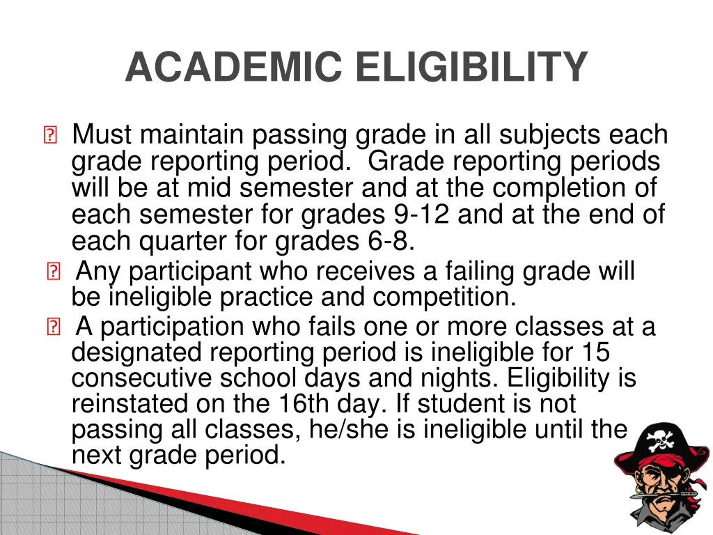 academic eligibility