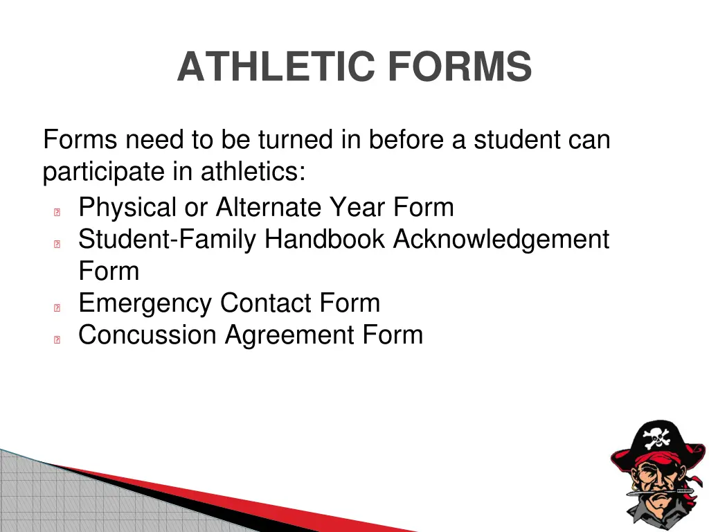 athletic forms