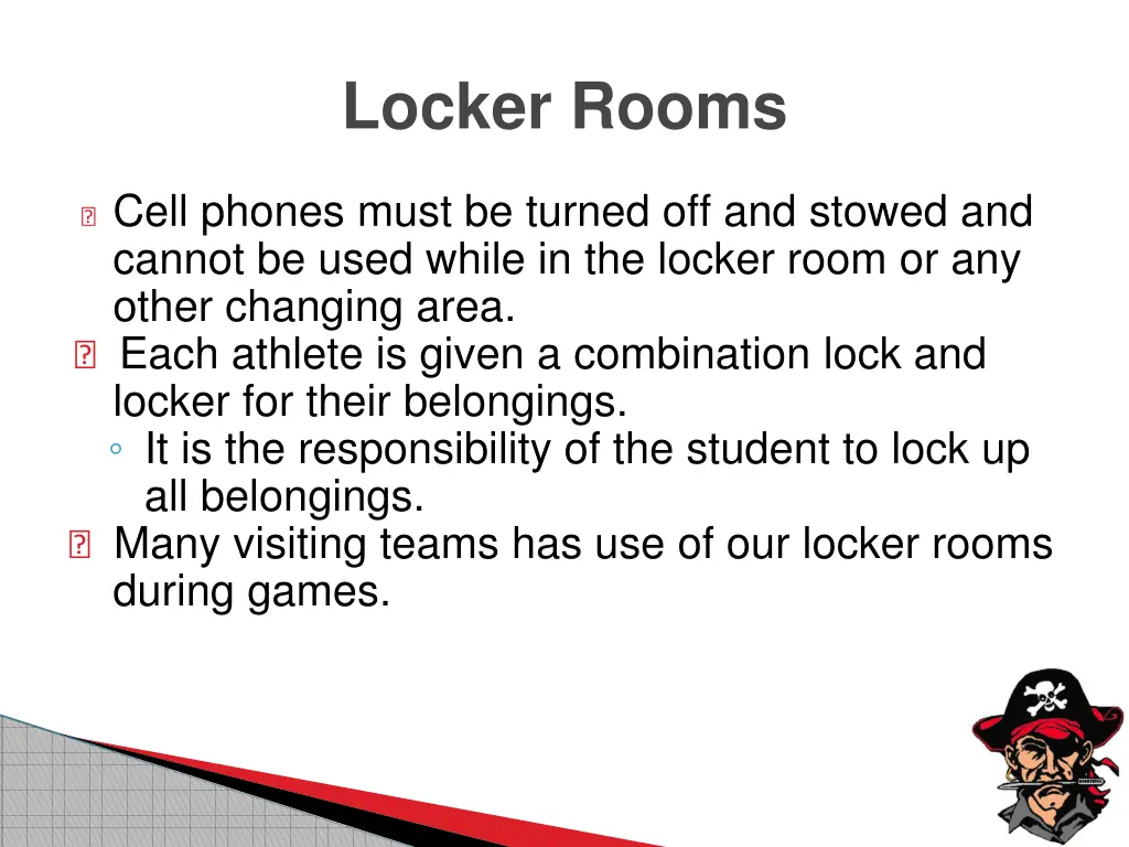 locker rooms