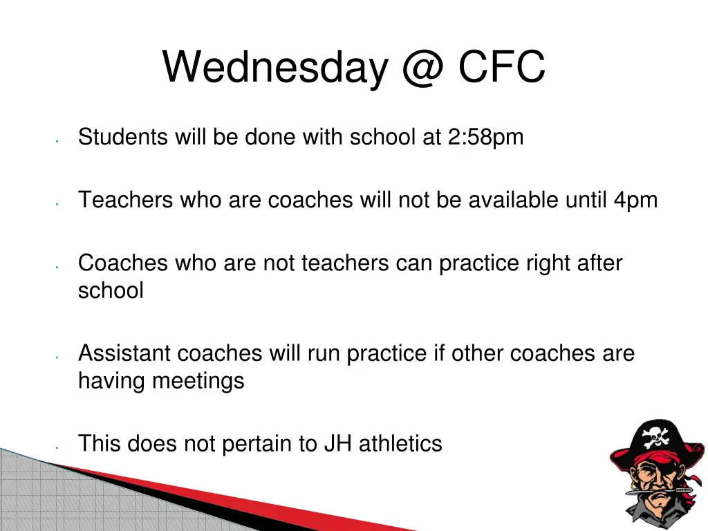 wednesday @ cfc