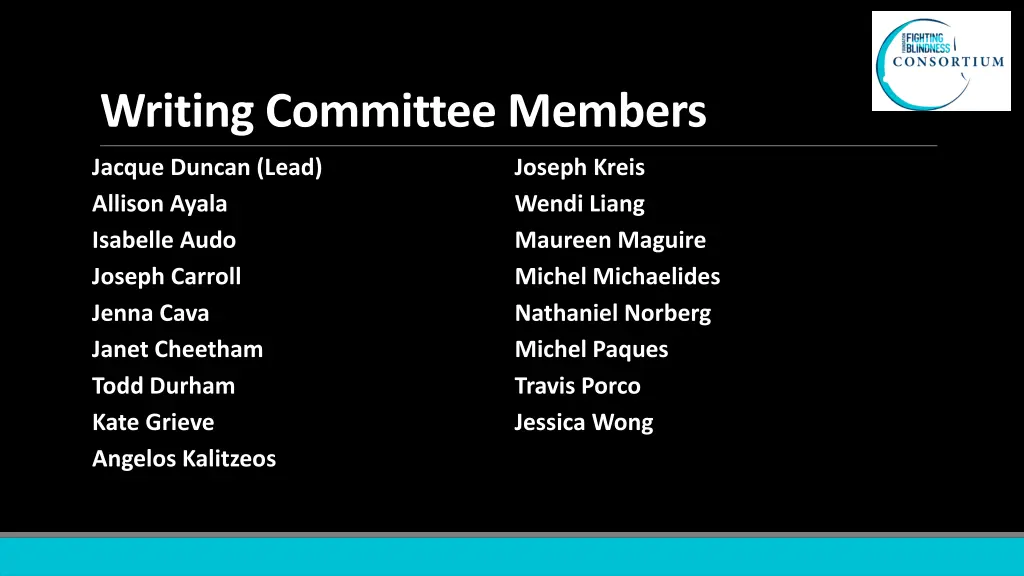 writing committee members
