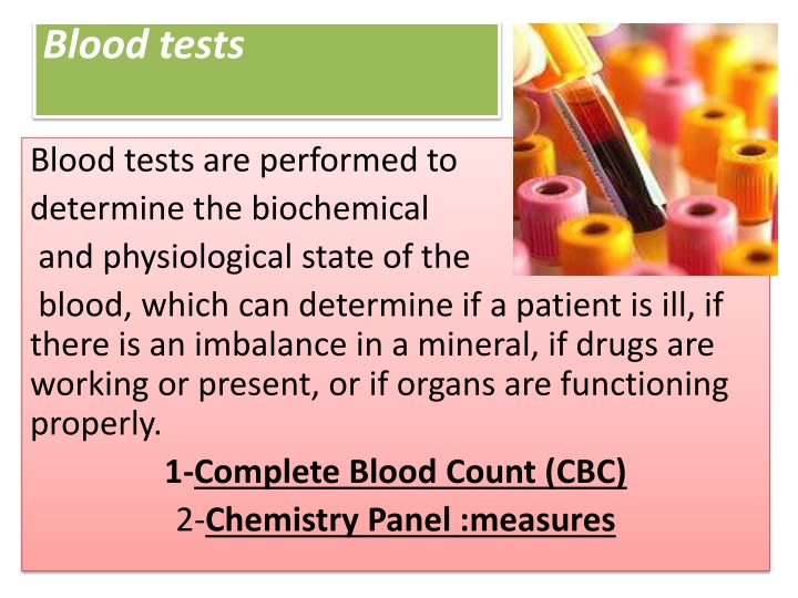 blood tests
