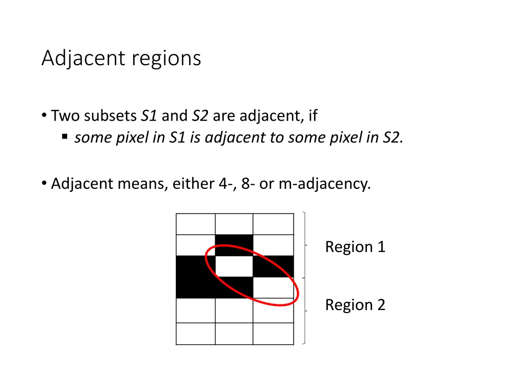 adjacent regions