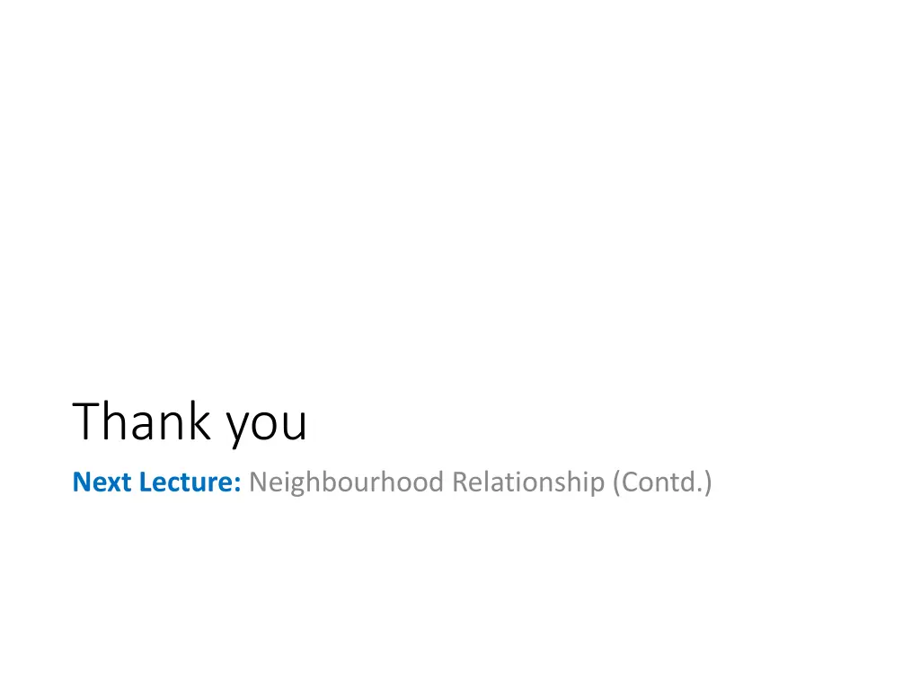 thank you next lecture neighbourhood relationship