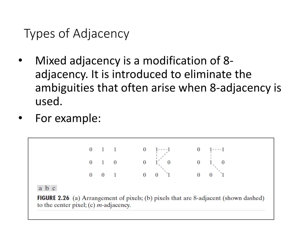 types of adjacency