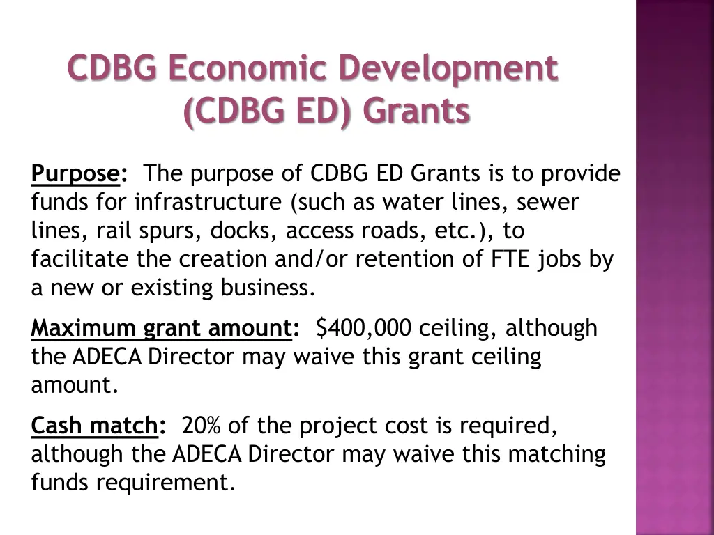 cdbg economic development cdbg ed grants 1