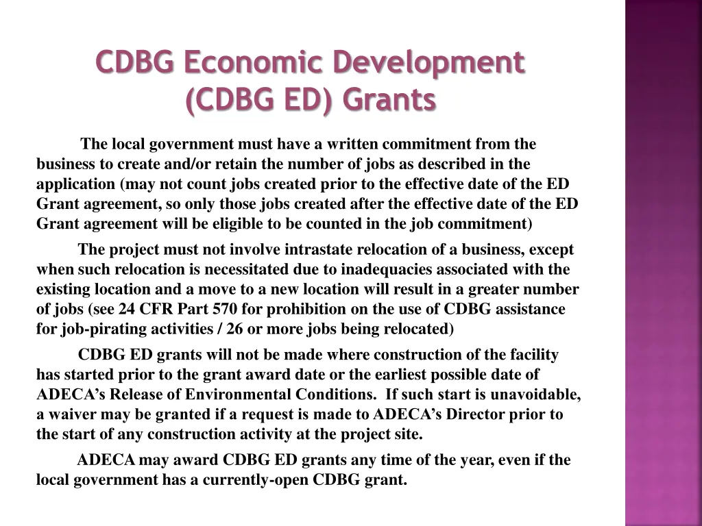 cdbg economic development cdbg ed grants 4