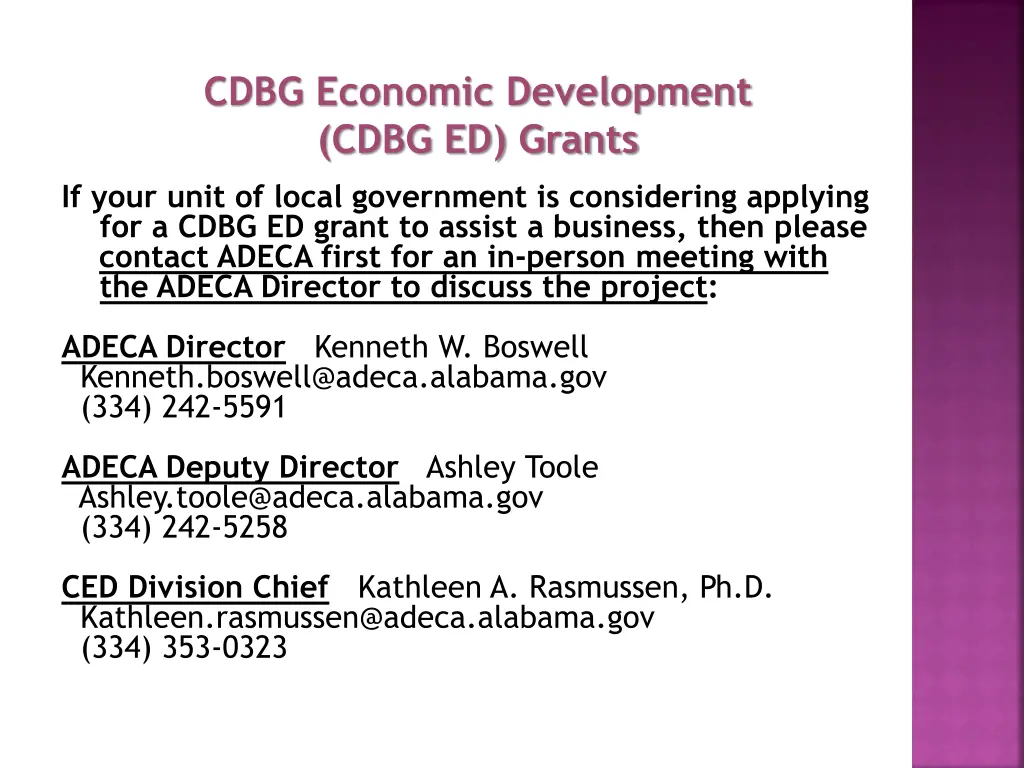 cdbg economic development cdbg ed grants 5