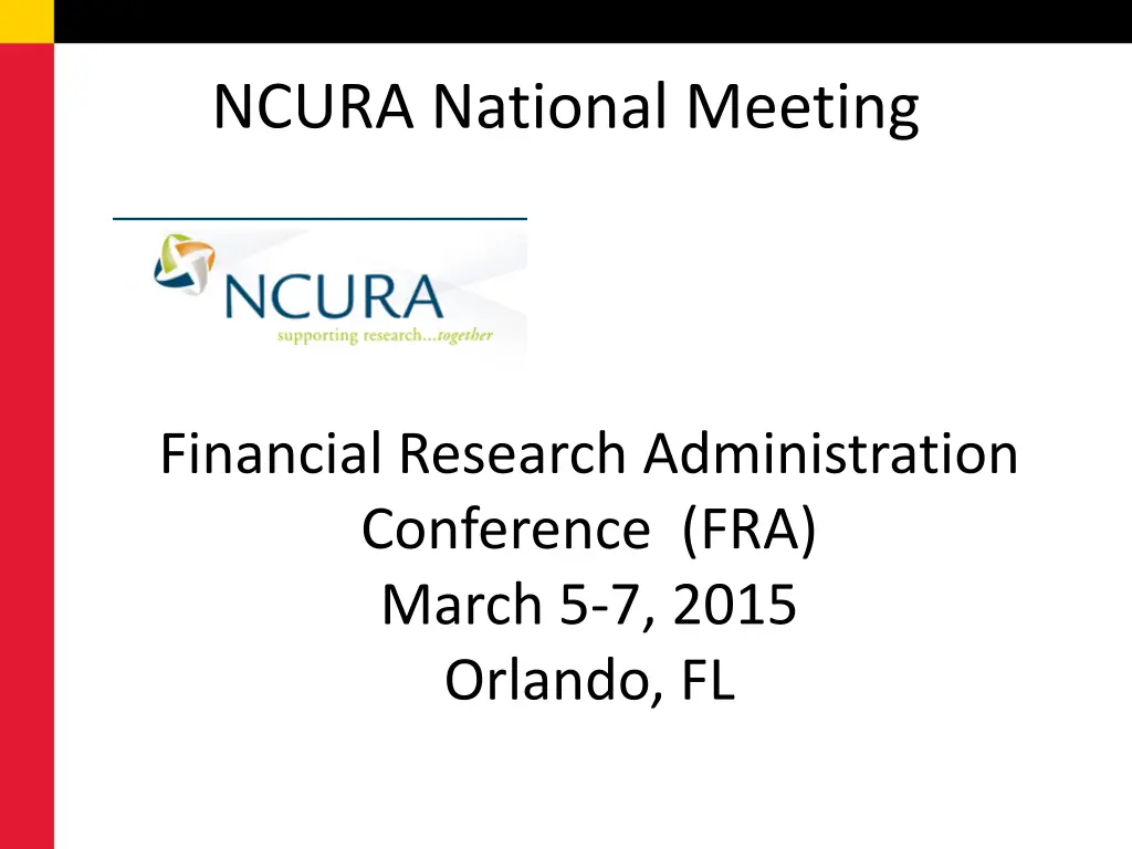 ncura national meeting