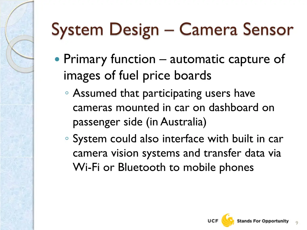 system design camera sensor