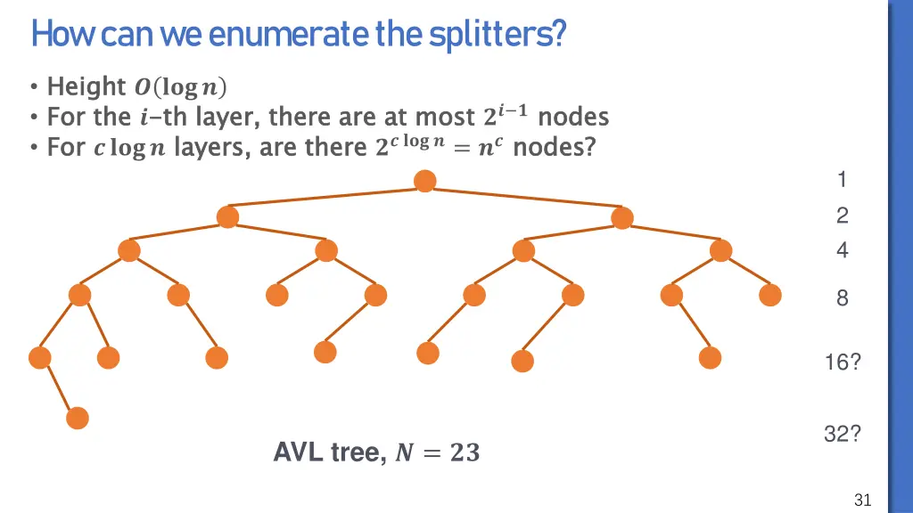 how can we enumerate the splitters