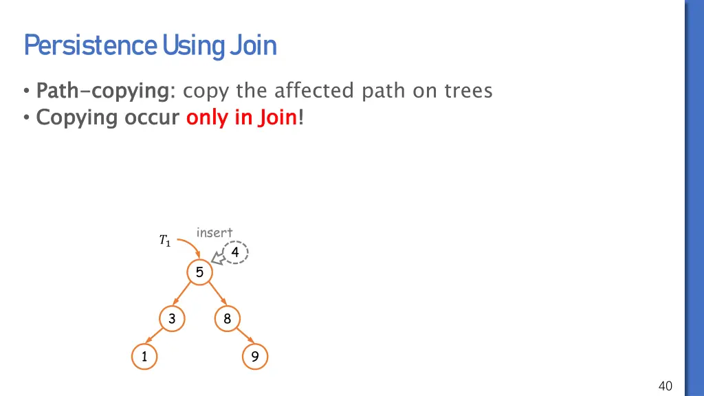 persistence using join