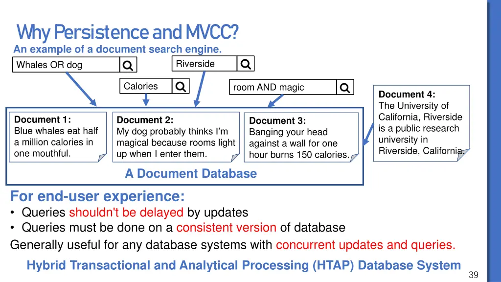 why persistence and mvcc an example of a document
