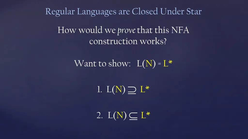 regular languages are closed under star 1