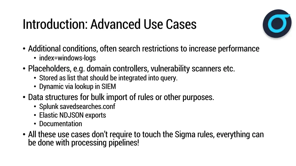 introduction advanced use cases