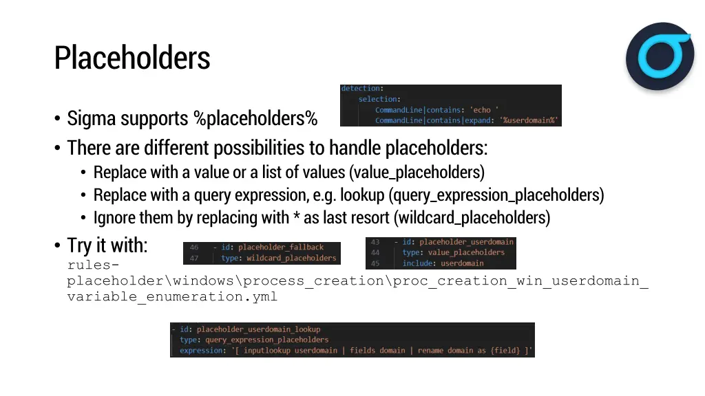 placeholders