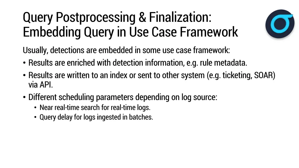 query postprocessing finalization embedding query