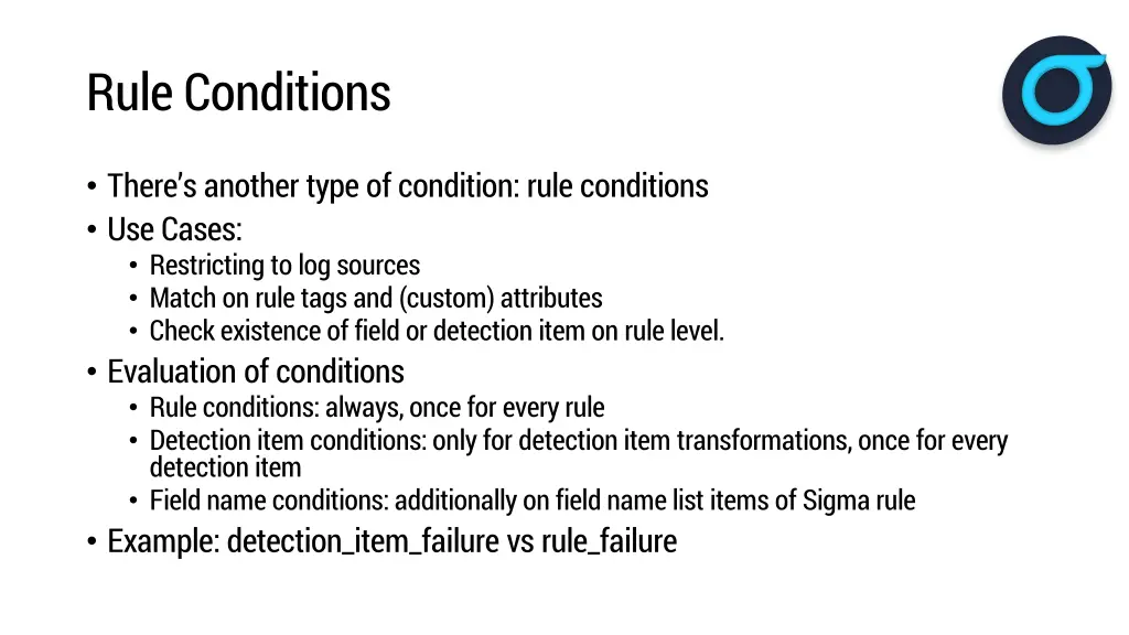 rule conditions