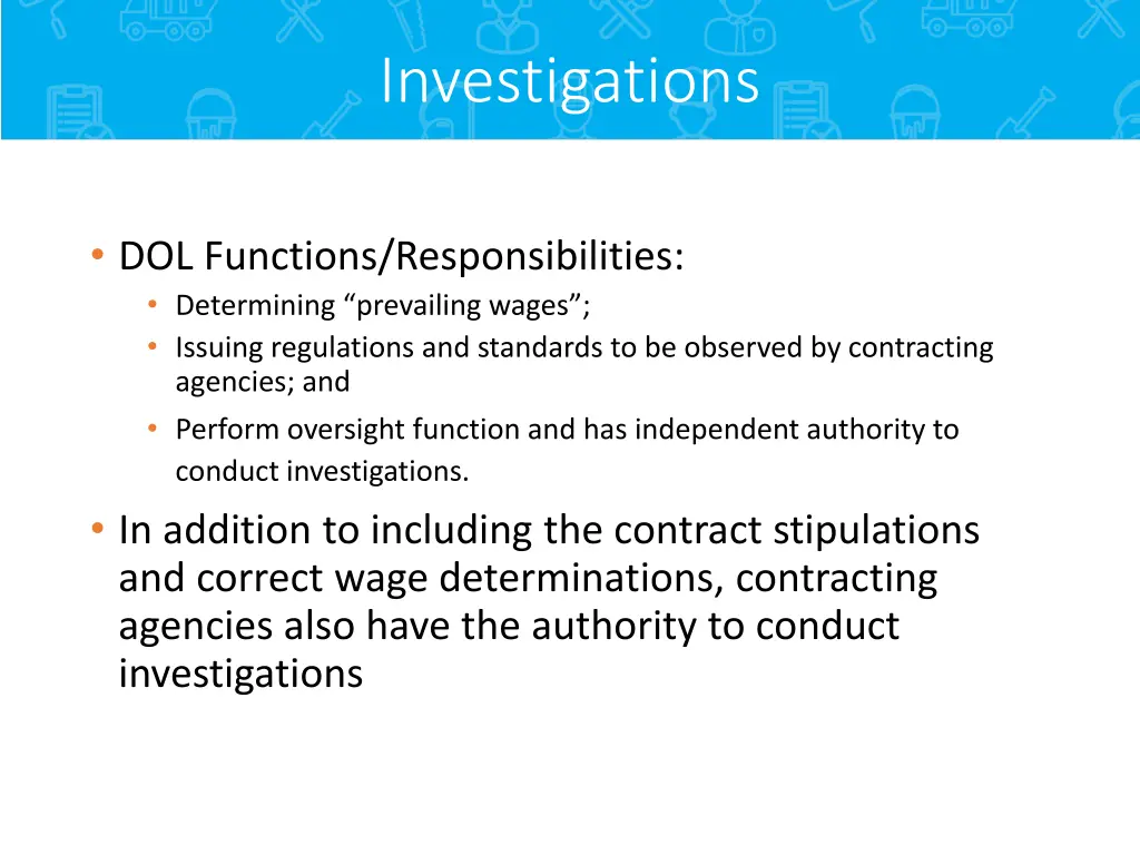 investigations