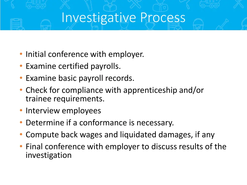 investigative process