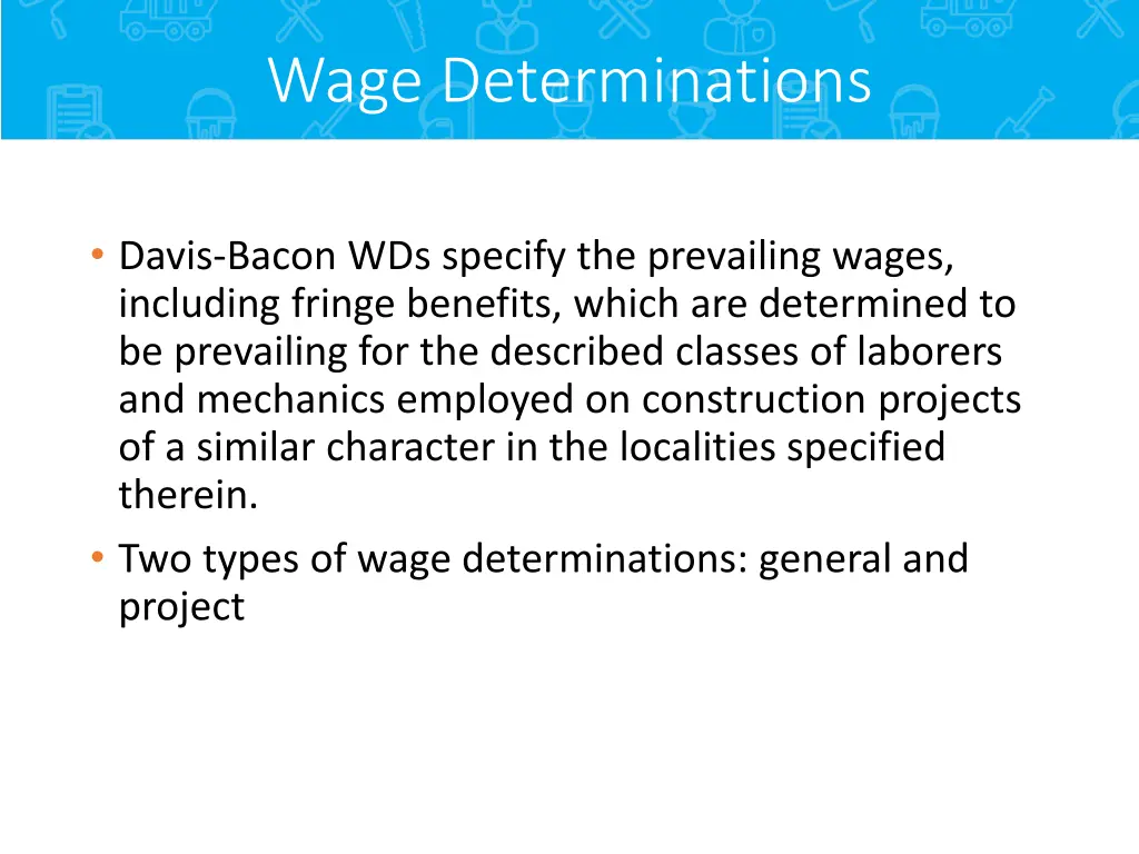 wage determinations