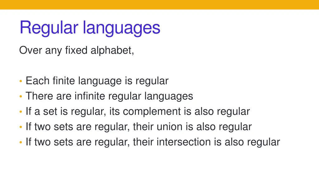 regular languages