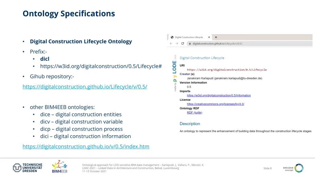 ontology specifications