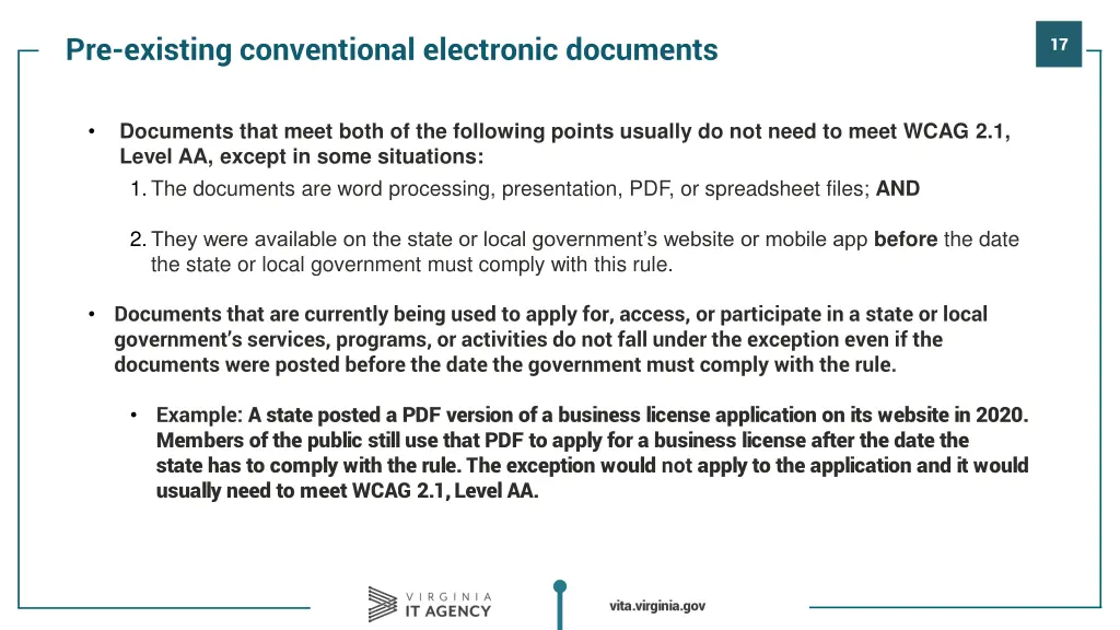 pre existing conventional electronic documents