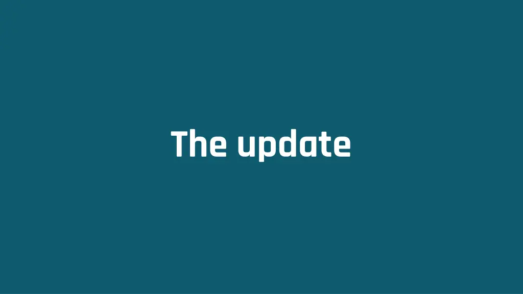 the update