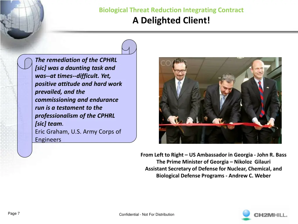 biological threat reduction integrating contract 6