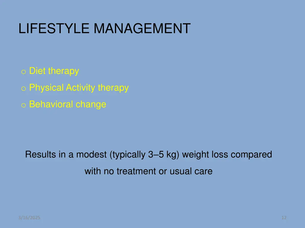 lifestyle management