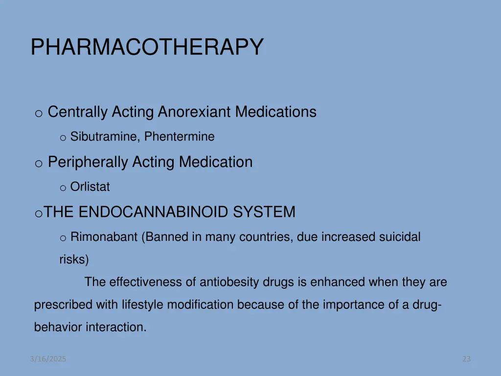 pharmacotherapy