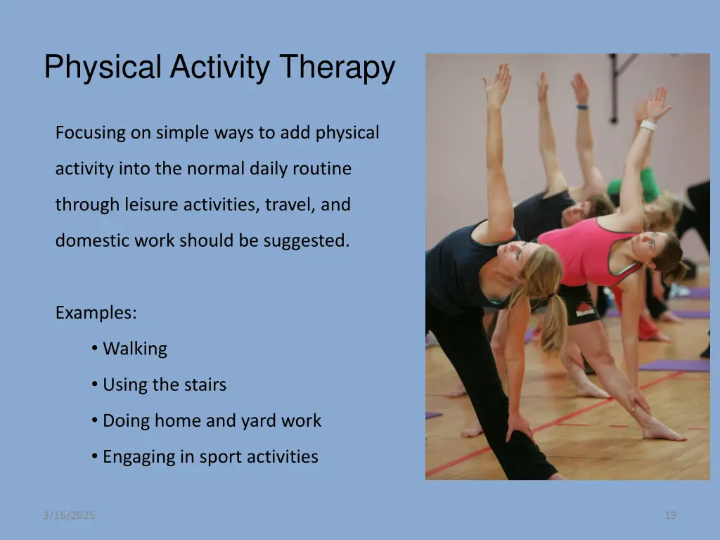 physical activity therapy