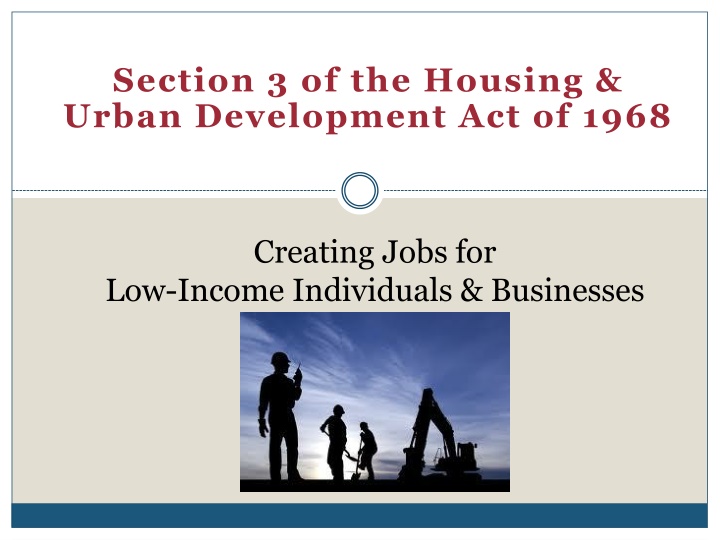 section 3 of the housing urban development