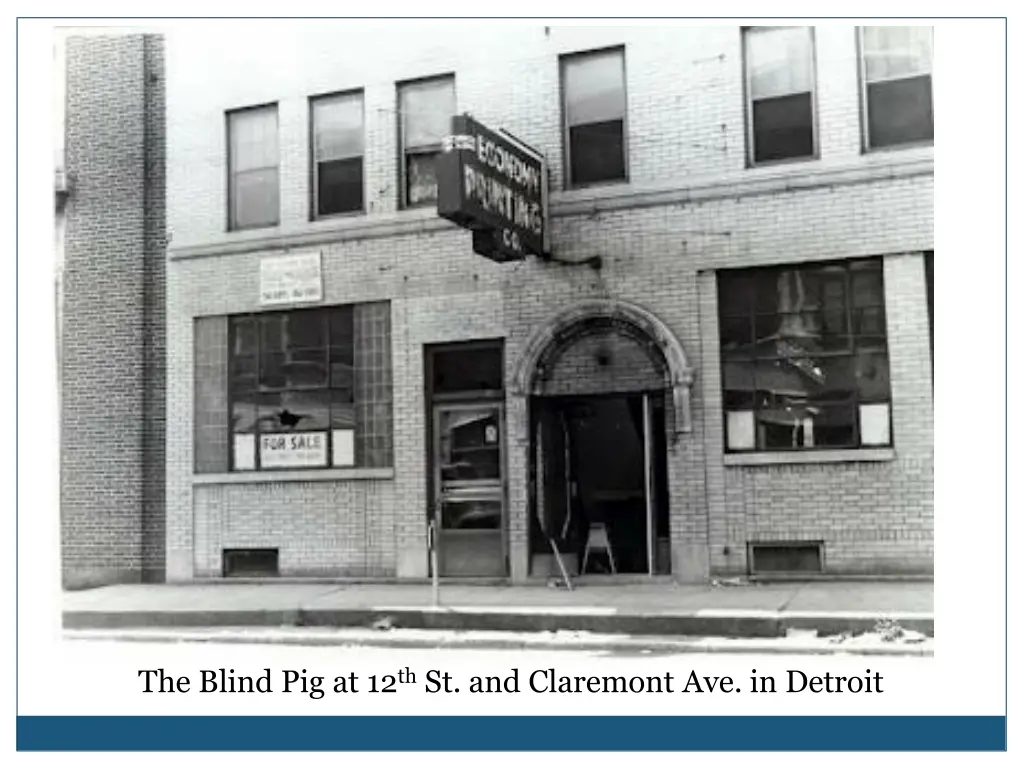 the blind pig at 12 th st and claremont