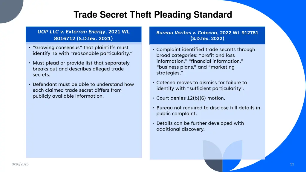 trade secret theft pleading standard
