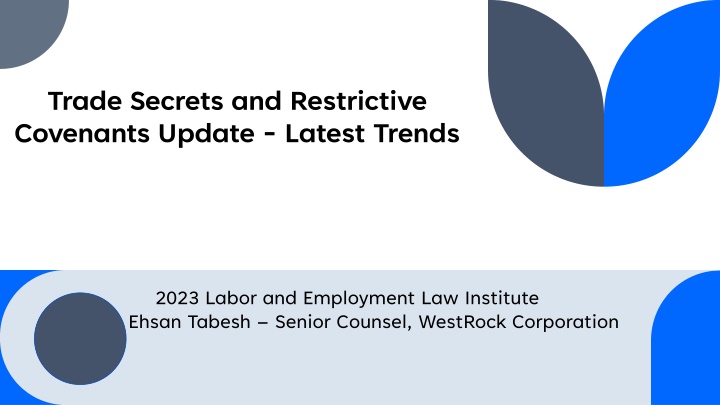 trade secrets and restrictive covenants update