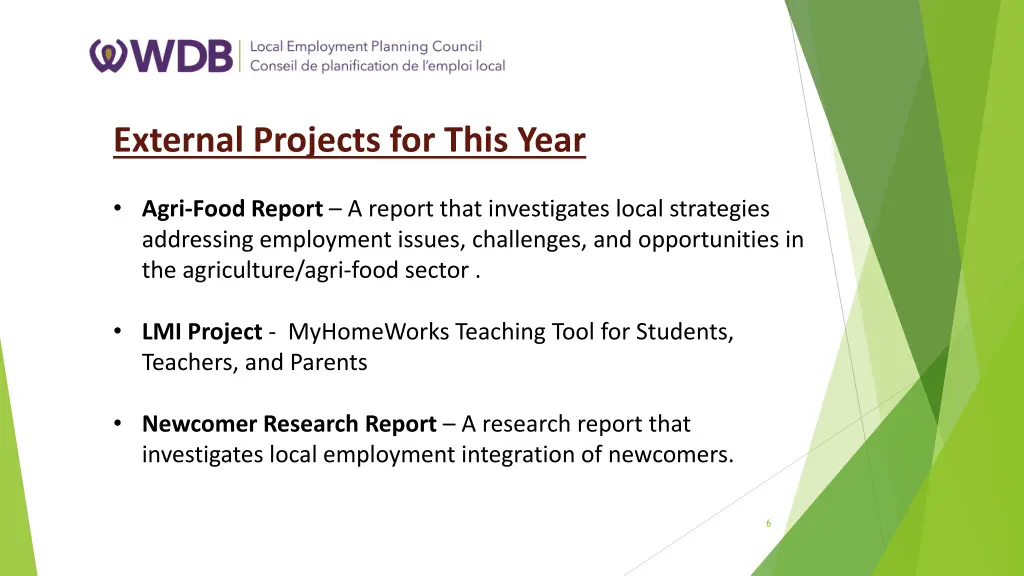 external projects for this year