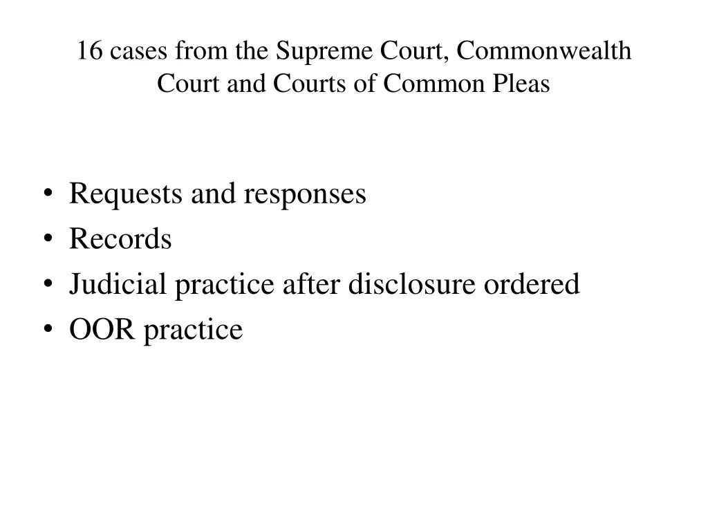 16 cases from the supreme court commonwealth