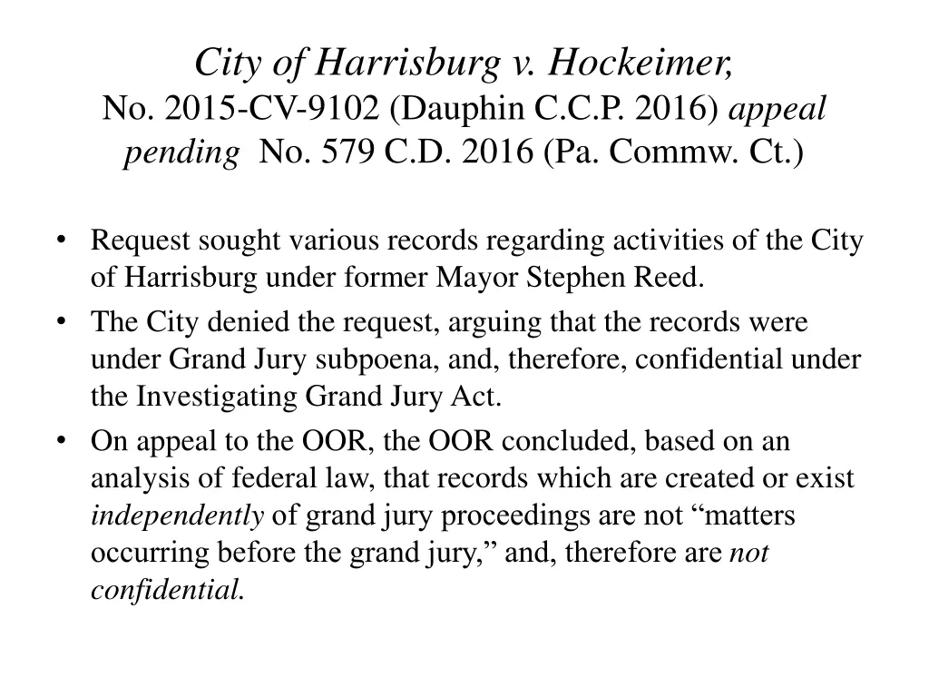 city of harrisburg v hockeimer no 2015 cv 9102