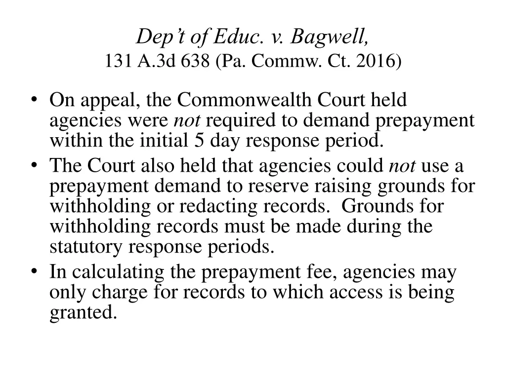 dep t of educ v bagwell 131 a 3d 638 pa commw 1