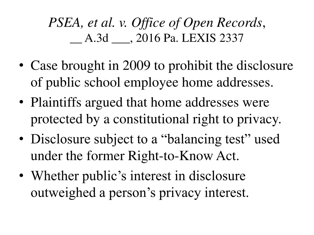 psea et al v office of open records a 3d 2016
