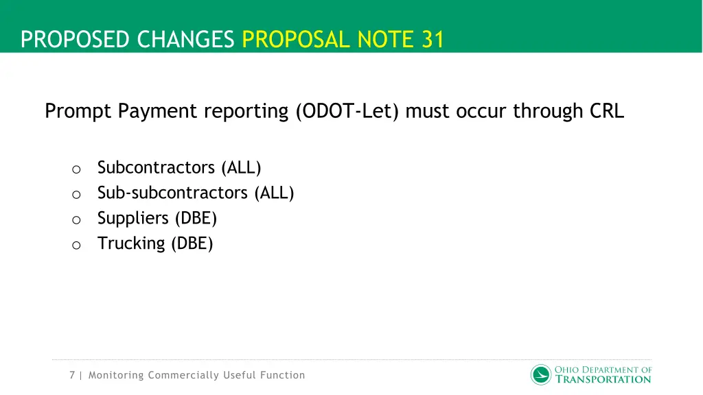 proposed changes proposal note 31