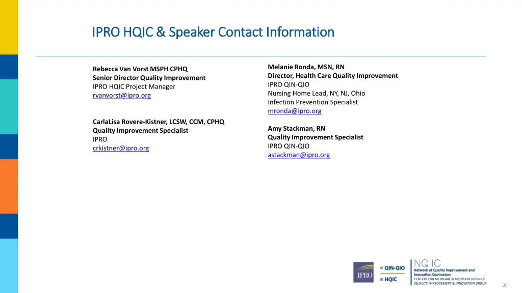 ipro hqic speaker contact information ipro hqic