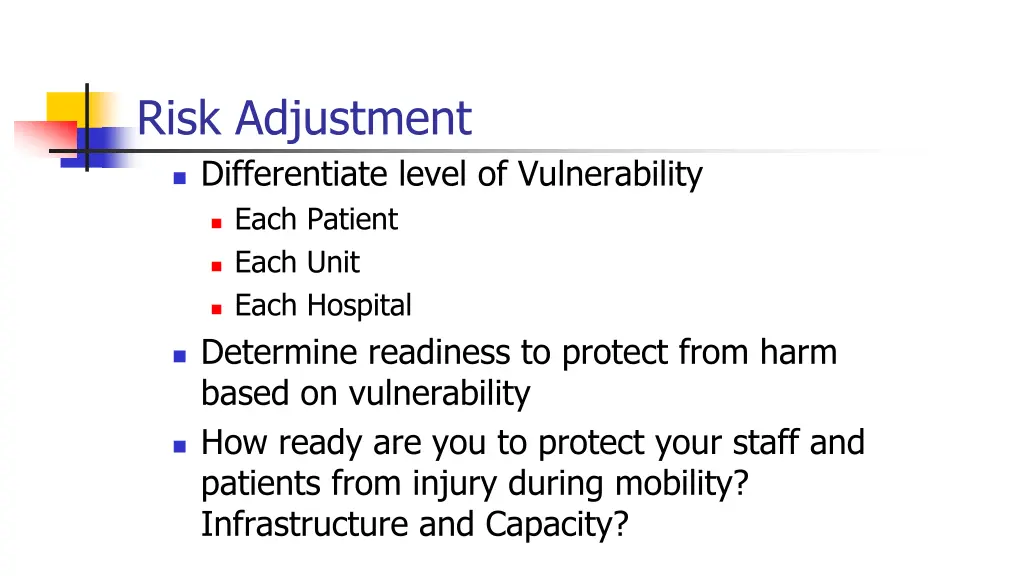 risk adjustment differentiate level