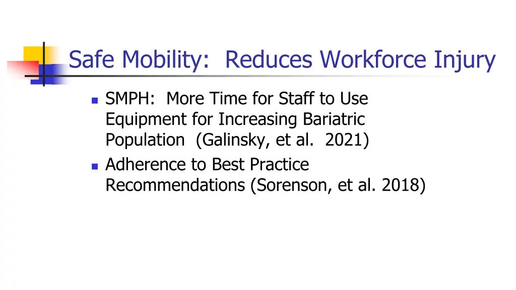 safe mobility reduces workforce injury