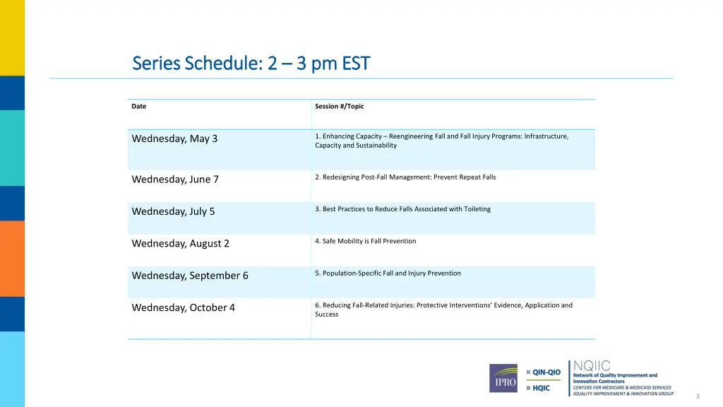 series schedule 2 series schedule 2 3 pm est